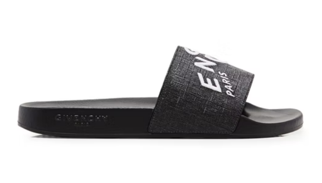 Givenchy Embroidered Flat Sandals Black