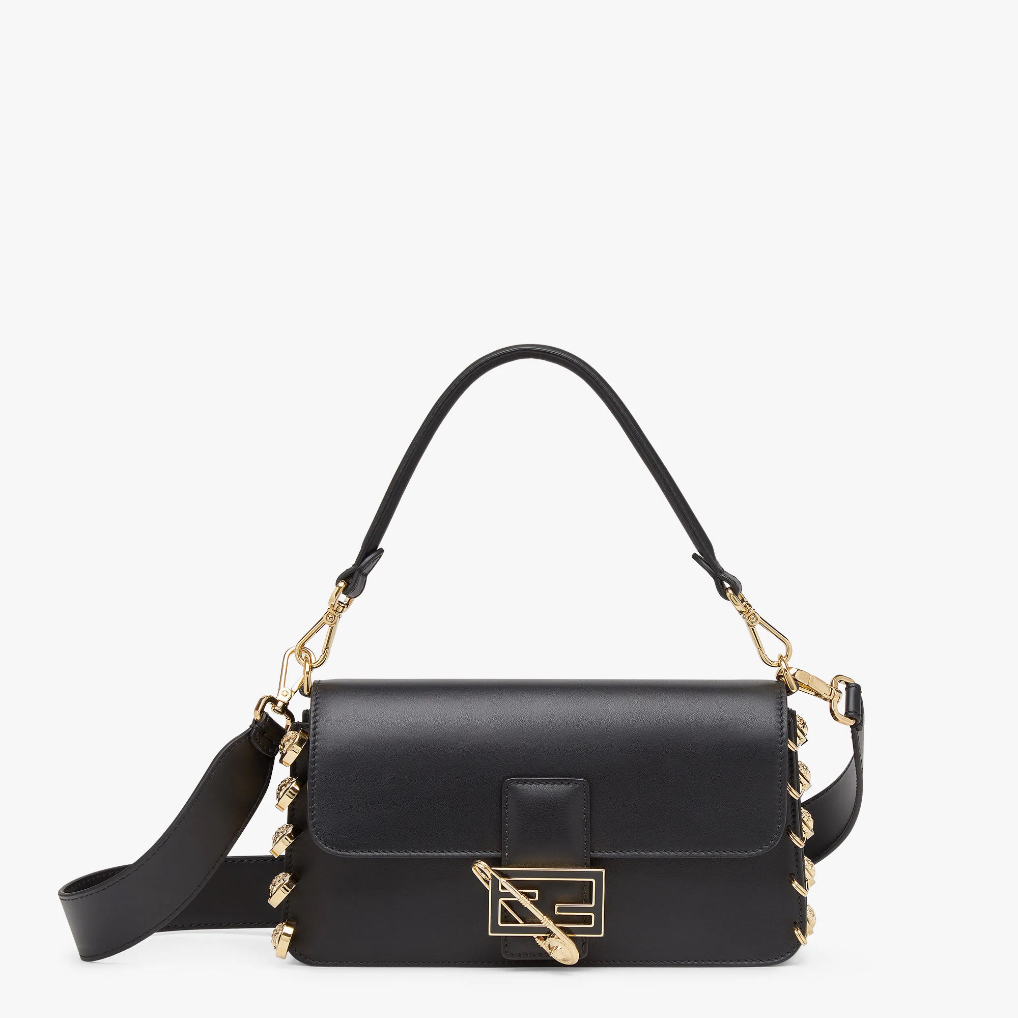 F**di Fendace Baguette Brooch Black
