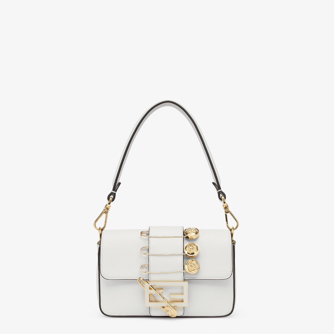 F**di Fendace Brooch Mini Baguette White