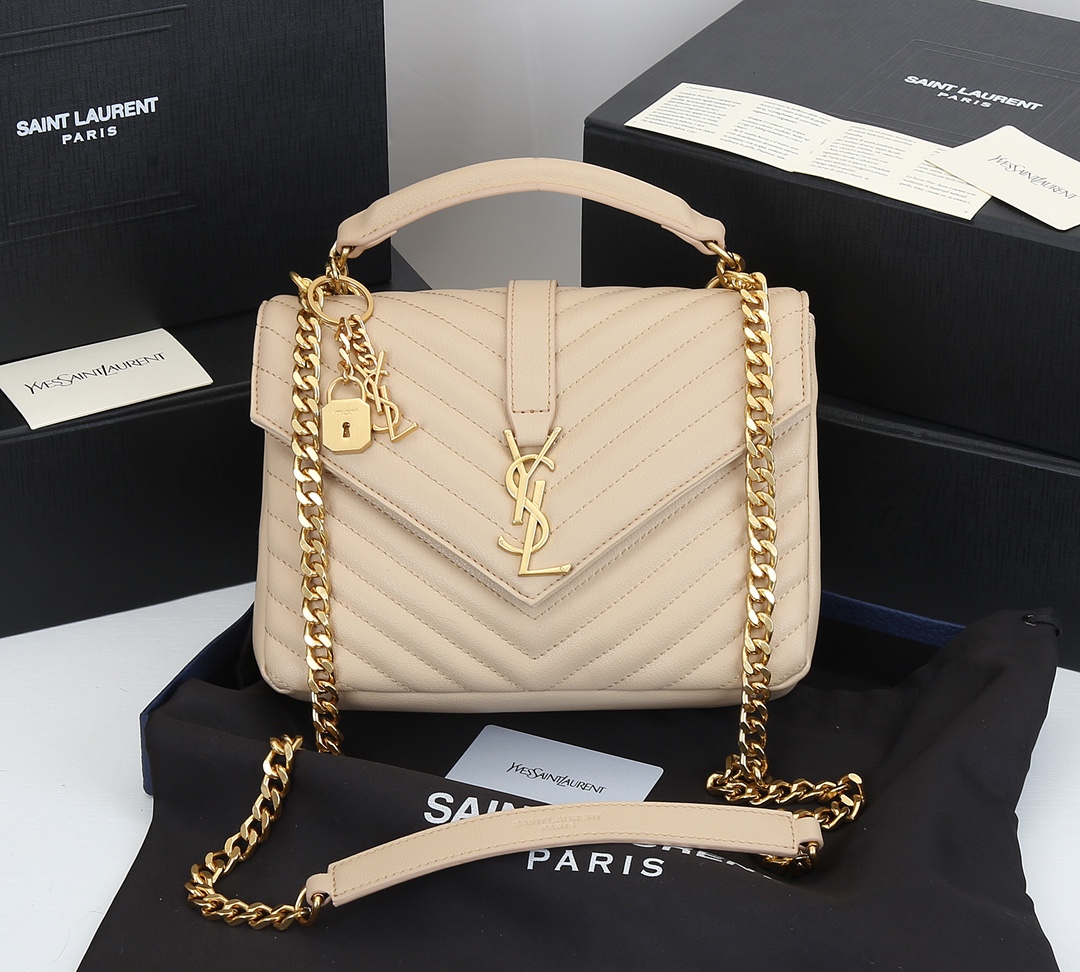 Sa1nt Lau*nt Collège Quilted Medium Shoulder Bag