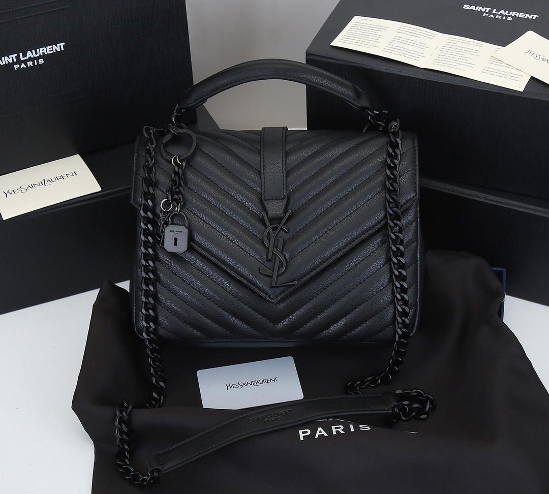 Yves Sa1nt Lau*nt Classic Medium College Bag