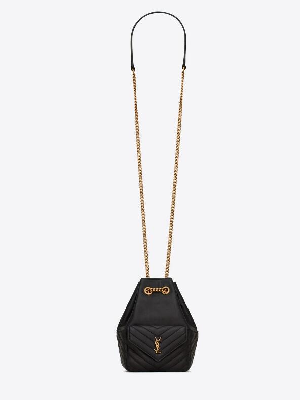 Sa1nt Lau*nt Joe Mini Quilted-leather Bucket Bag Womens