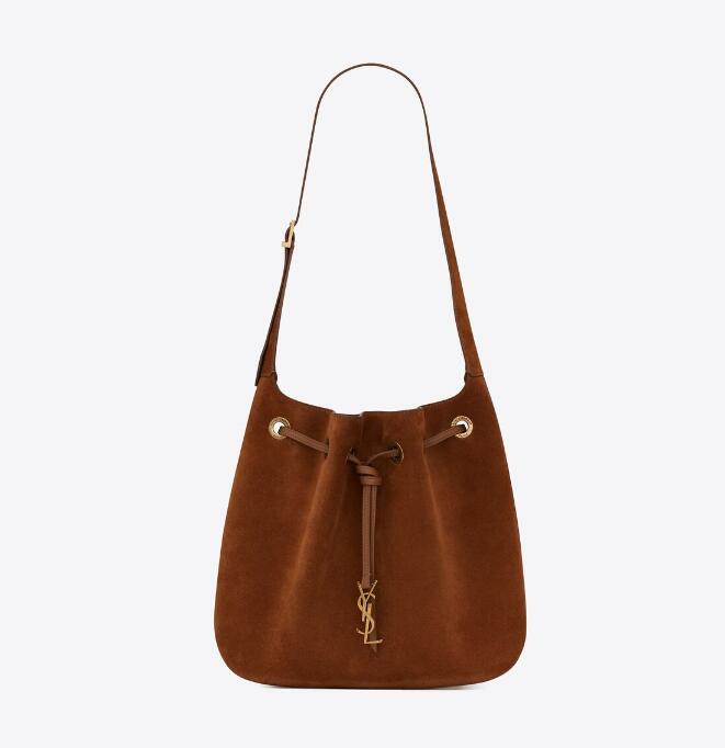 Sa1nt Lau*nt Women's Natural Paris Vii Medium Y51 Drawstring Hobo Bag