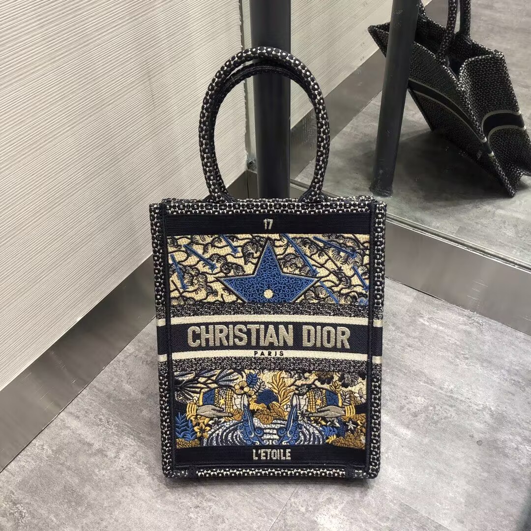 Chr1st1an D10r Embroidered La Mort Tarot Vertical Book Tote
