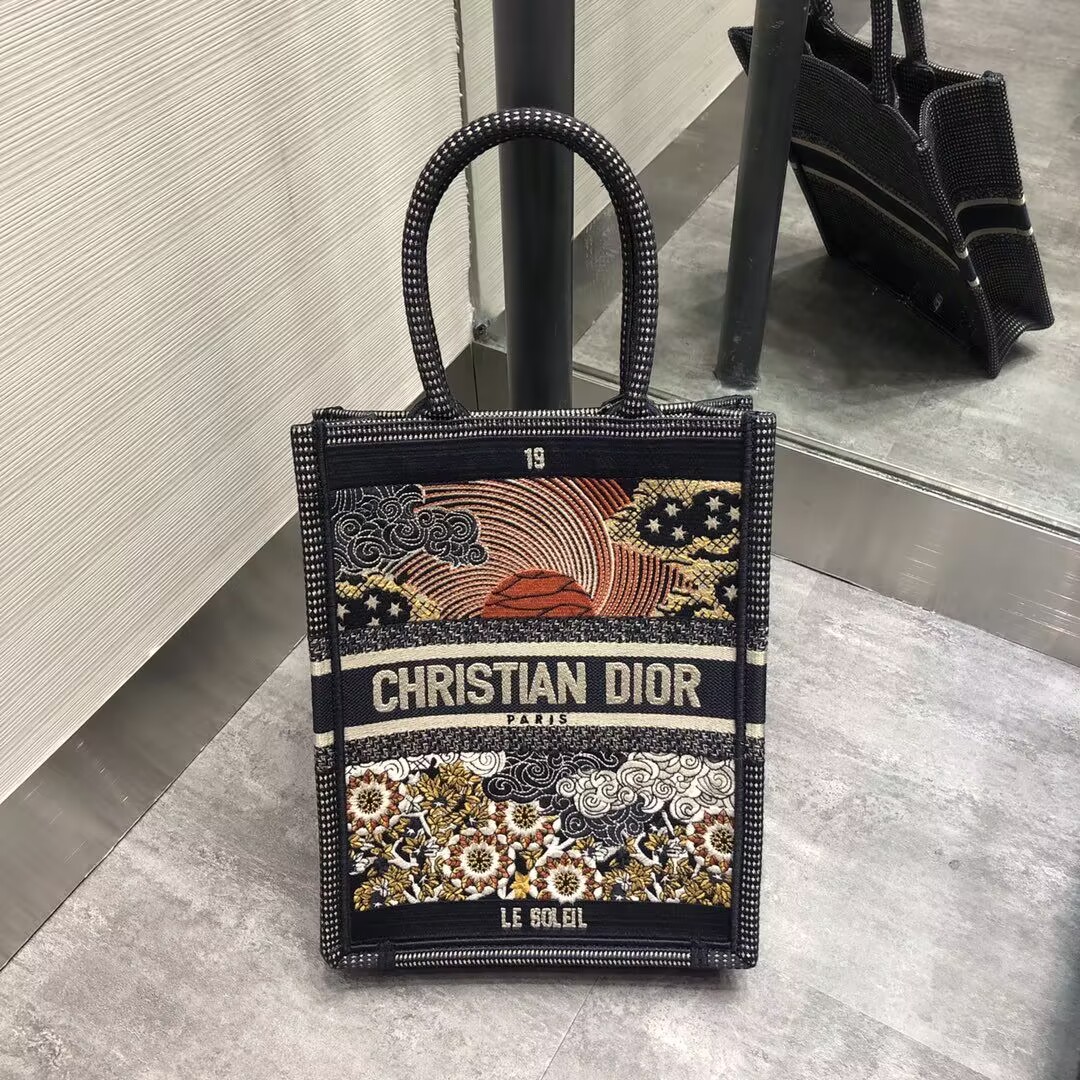 Chr1st1an D10r Embroidered La Mort Tarot Vertical Book Tote