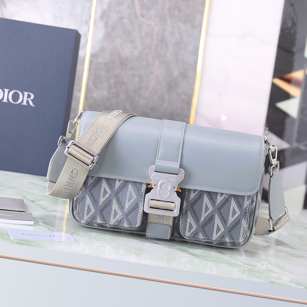 D10r Hit The Road Shoulder Bag D1am0nd CD Grey